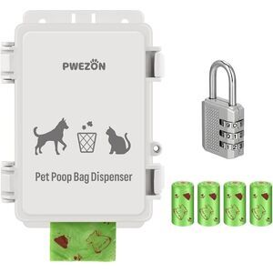 Dog Poop Bag Dispenser Wall Mount Waterproof Outdoor Dog Bag Dispenser